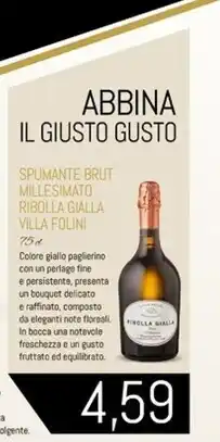 Conad Superstore Villa folini spumante brut millesimato ribolla gialla offerta