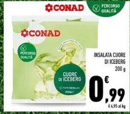 Conad Conad insalata cuore di iceberg offerta