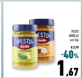 Conad Superstore Barilla pesto offerta