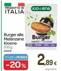 Kioene burger alle melanzane
