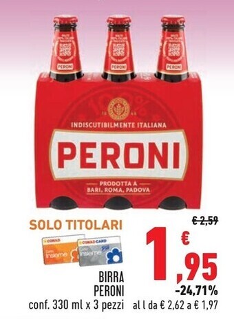 Conad City Peroni birra offerta