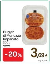 Carrefour Express Burger di merluzzo impanato offerta