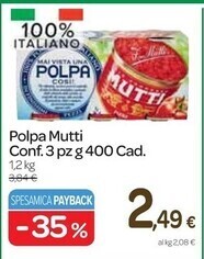 Carrefour Express Mutti polpa offerta