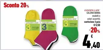 Conad Superstore Golden lady calzino donna offerta
