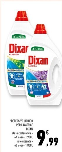 Conad Superstore Dixan detersivo liquido per lavatrice offerta