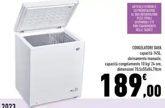 Conad Superstore Daya congelatore offerta