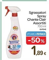 Chanteclair sgrassatori spray