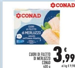 Conad City Conad cuori di filetto di merluzzo offerta
