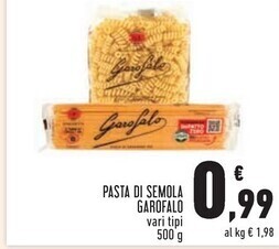 Conad City Garofalo pasta di semola offerta