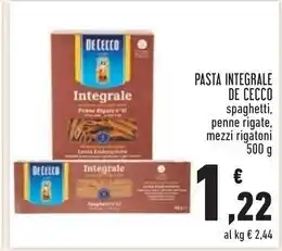 Conad City De cecco pasta integrale spaghetti offerta