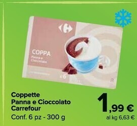 Carrefour Market Carrefour coppette panna e cioccolato offerta