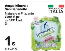 Carrefour Market San benedetto acqua minerale offerta