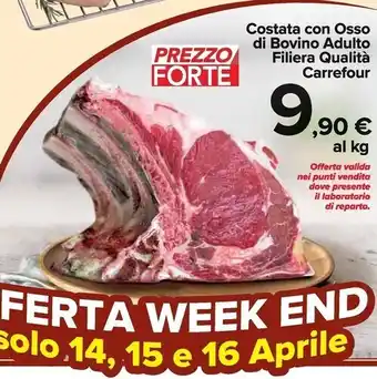 Carrefour Market Carrefour costata con osso di bovino adulto filiera qualità offerta