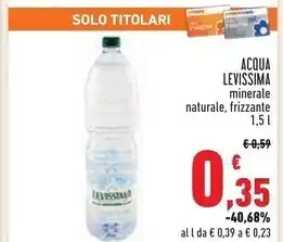 Levissima acqua minerale