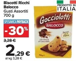 Carrefour Market Balocco biscotti ricchi offerta