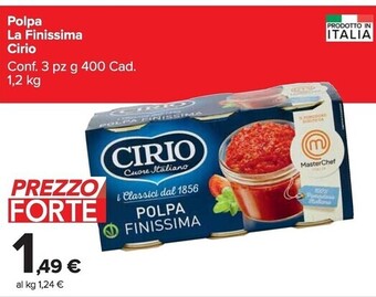 Carrefour Market Cirio polpa la finissima offerta