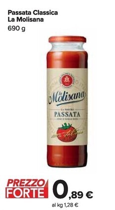 Carrefour Market La molisana passata classica offerta