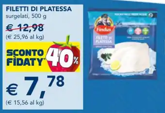 Esselunga Findus Filetti di Platessa 500 g offerta