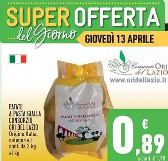 Conad Superstore Consorzio ori del lazio patate a pasta gialla offerta