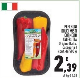 Conad Superstore Valfrutta peperoni dolci misti cornelio offerta