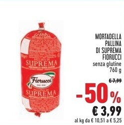 Conad Superstore Fiorucci mortadella pallina di suprema offerta