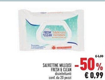 Conad Superstore Fresh & clean salviettine milleusi offerta