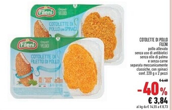 Conad Superstore Fileni cotolette di pollo offerta