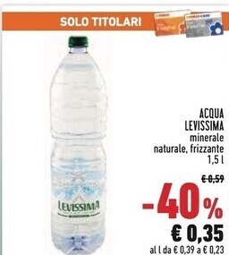 Conad Levissima acqua offerta