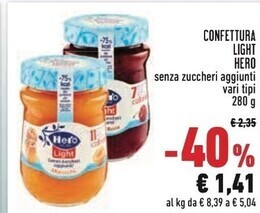 Conad Hero confettura light offerta