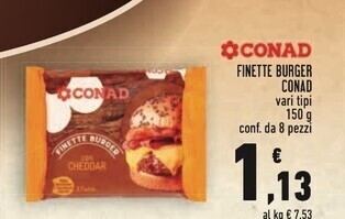 Conad Conad finette burger offerta