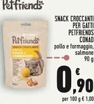 Conad Conad snack croccanti per gatti petfriends offerta