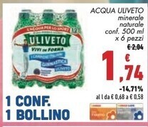 Conad Uliveto acqua offerta