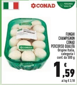Conad Conad funghi champignon percorso qualità offerta
