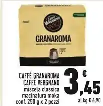 Conad Caffè vergnano caffè granaroma offerta