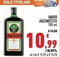 Conad Jagermeister amaro offerta
