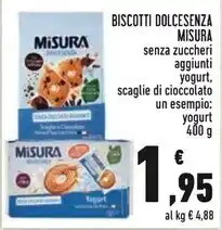 Conad Misura biscotti dolcesenza offerta