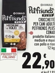 Conad Conad crocchette per cani adulti petfriends plus offerta