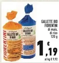 Conad Fiorentini gallette bio offerta