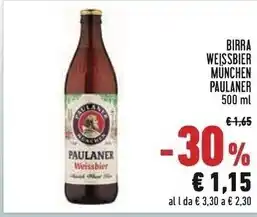 Conad Paulaner birra weissbier munchen offerta