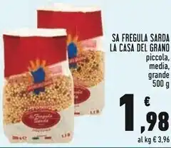 Conad La casa del grano sa fregula sarda offerta