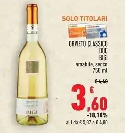 Conad Superstore Bigi orvieto classico doc offerta
