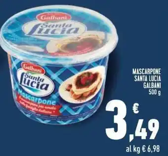 Conad Galbani Santa Lucia Mascarpone 500 g offerta