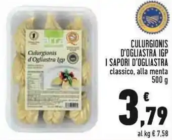Conad I Sapori D'Ogliastra Culurgionis D'Ogliastra IGP 500 g offerta