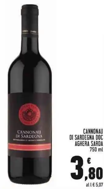 Conad Aghera Sarda Cannonau Di Sardegna DOC 750 ml offerta