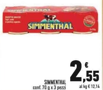 Conad Simmenthal Conf. 70 g x 3 pezzi offerta