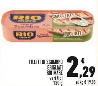 Conad Rio Mare Grigliati Filetti di Sgombro 120 g offerta