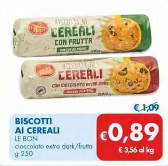 MD Discount Le Bon Biscotti Ai Cereali 250 g offerta