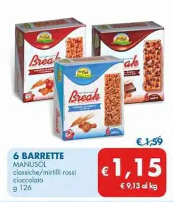 MD Discount Manusol 6 Barrette 126 g offerta