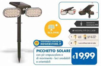 MD Discount Picchetto Solare offerta