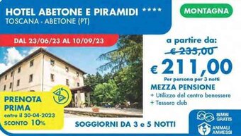 MD Discount Hotel Abetone e Piramidi offerta